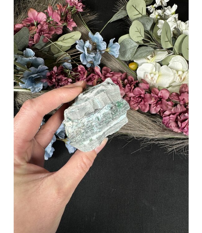 Drusy Coated Chrysocolla with Malachite #5, 248gr