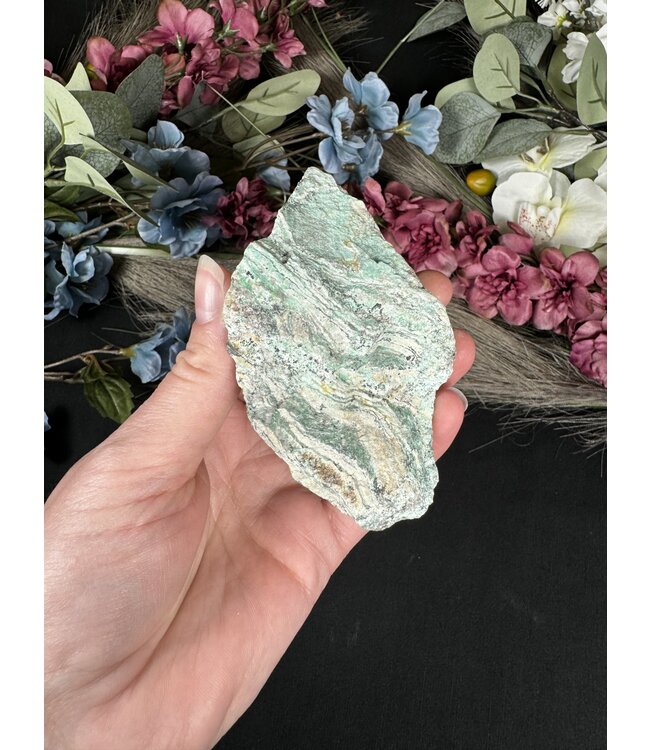 Drusy Coated Chrysocolla with Dendrites #1, 192gr