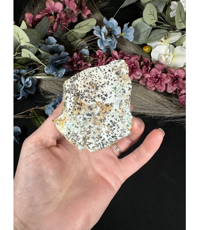 Drusy Coated Chrysocolla with Dendrites #2, 324gr