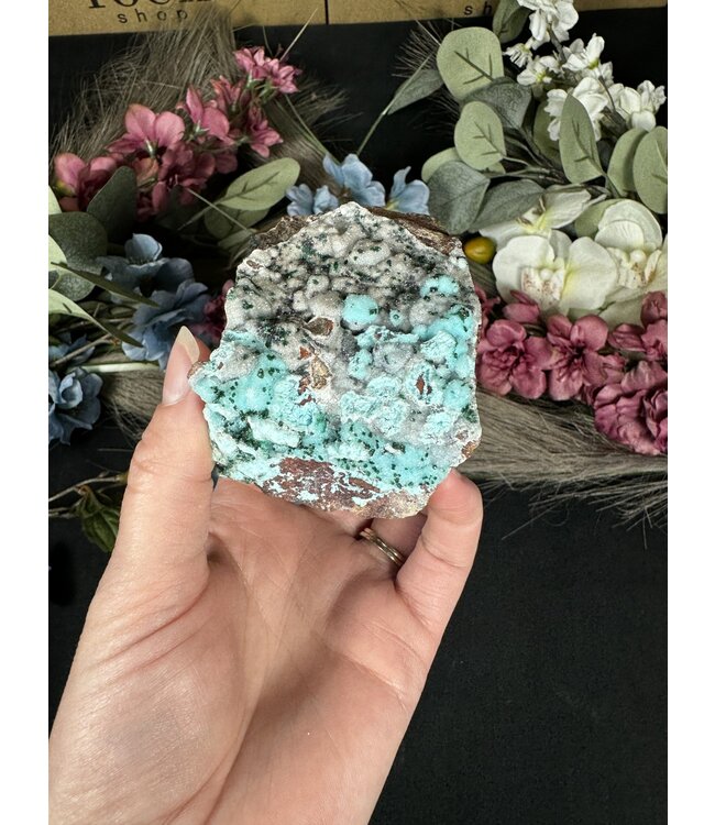 Botroydial Chrysocolla with Dolomite/Malachite #1, 338gr