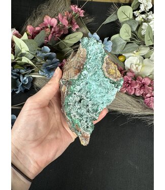 Chrysocolla w. Dolomite/Malachite #2, 472gr