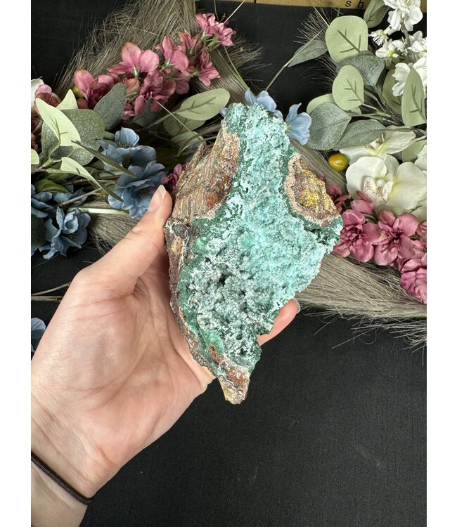Chrysocolla w. Dolomite/Malachite #2, 472gr