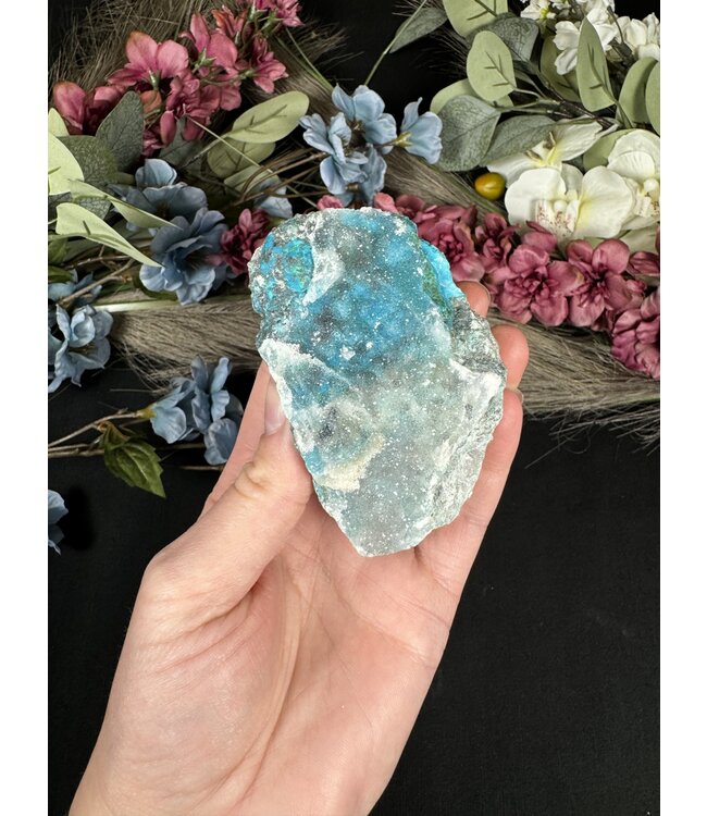 Drusy Coated Chrysocolla with Malachite #8, 250gr