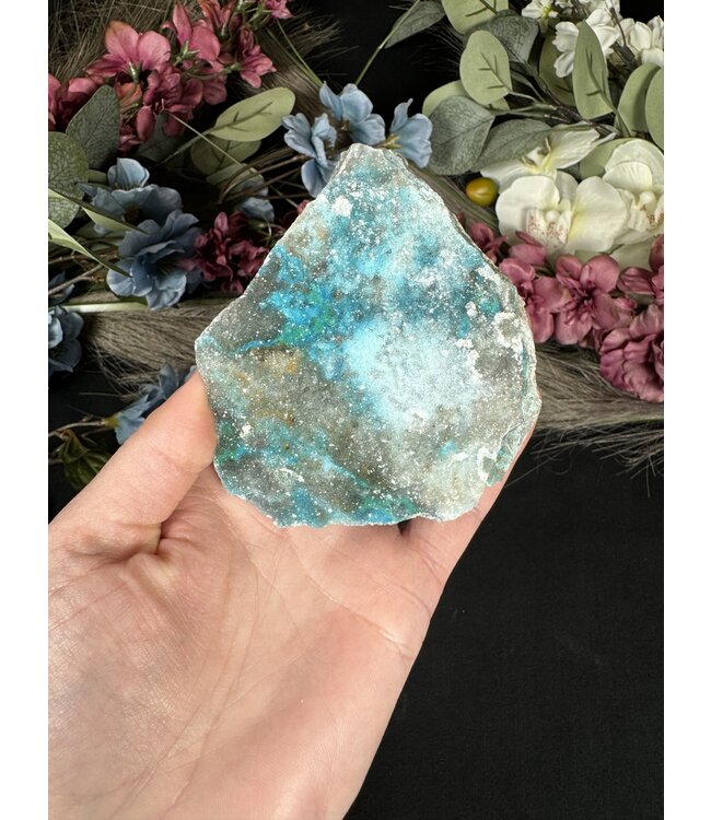 Drusy Coated Chrysocolla with Malachite #9, 320gr