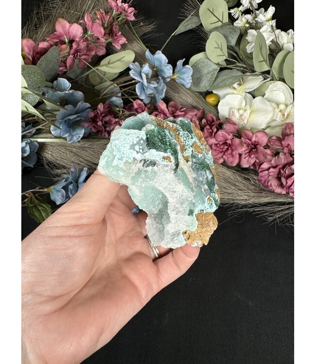 Drusy Coated Chrysocolla with Malachite #11, 280gr