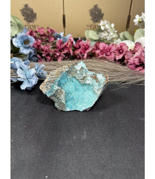 Drusy Coated Chrysocolla with Dolomite/Malachite #3, 414gr