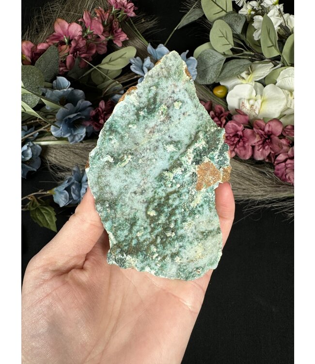 Drusy Coated Chrysocolla with Dolomite/Malachite #4, 362gr