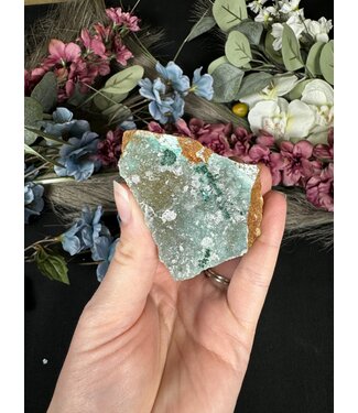 Drusy Coated Chrysocolla with Dolomite/Malachite #7, 154gr