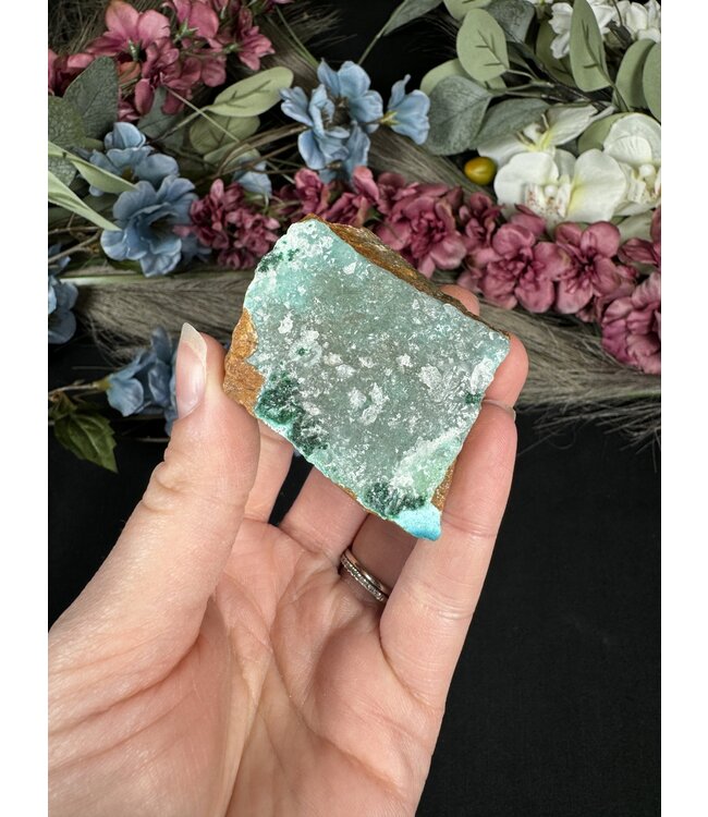 Drusy Coated Chrysocolla with Malachite #16, 98gr