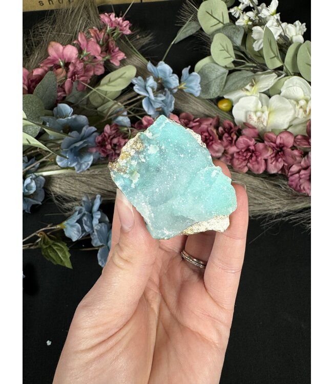 Drusy Coated Chrysocolla #5, 94gr