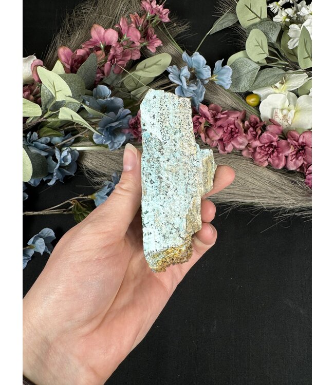 Drusy Coated Chrysocolla with Dolomite/Malachite #11, 170gr