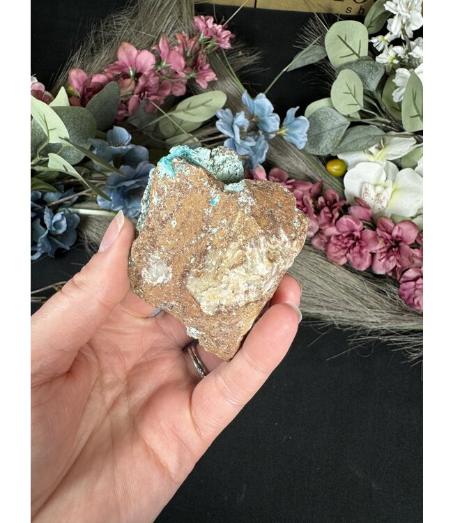 Drusy Coated Chrysocolla with Malachite #21, 132gr