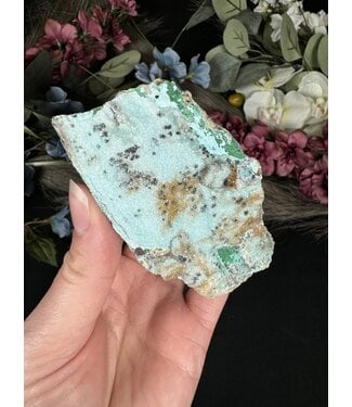 Drusy Coated Chrysocolla with Dolomite/Malachite #16, 218gr