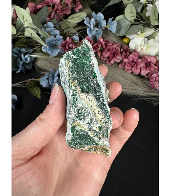 Drusy Coated Chrysocolla with Dolomite/Malachite #16, 218gr