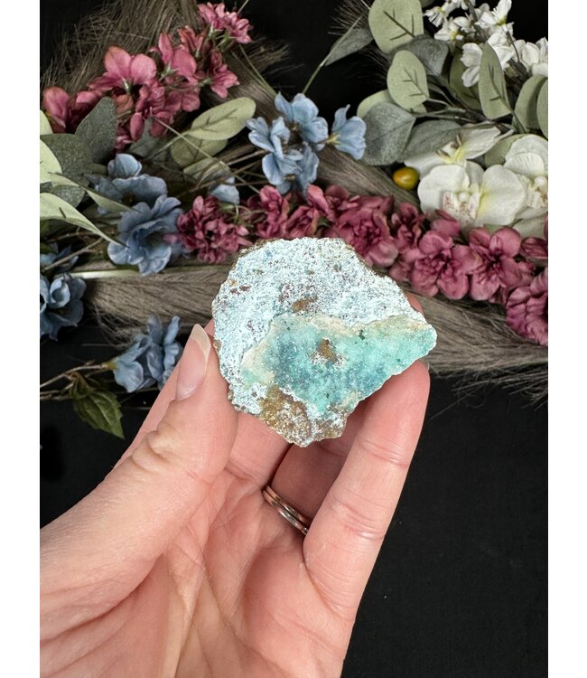 Drusy Coated Chrysocolla with Dolomite #8, 44gr