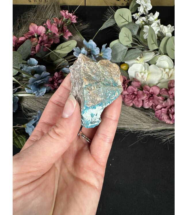 Drusy Coated Chrysocolla #37, 98gr