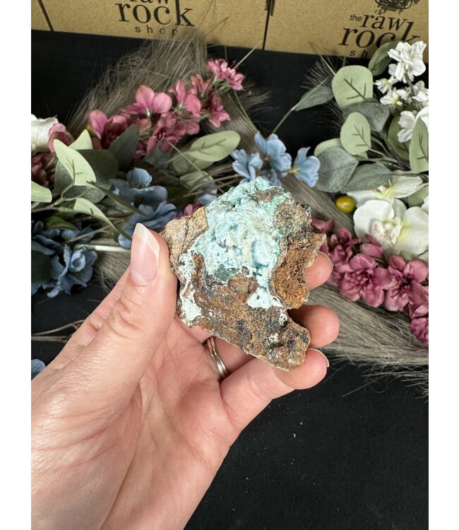 Drusy Coated Chrysocolla with Malachite #36, 78gr