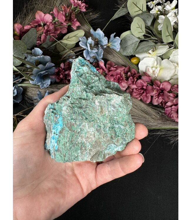 Drusy Coated Chrysocolla with Malachite #40, 464gr