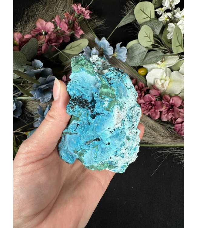 Chrysocolla with Silky Malachite Matrix #1, 510gr