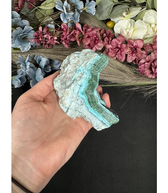 Chrysocolla with Silky Malachite Matrix #6, 400gr