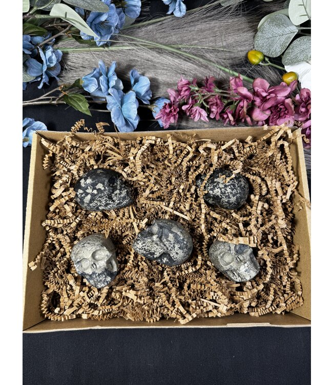 2" Pyrite Skull 1KG bulk lot