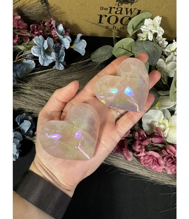 Aura Rose Quartz Heart, Size Large [125-149gr]