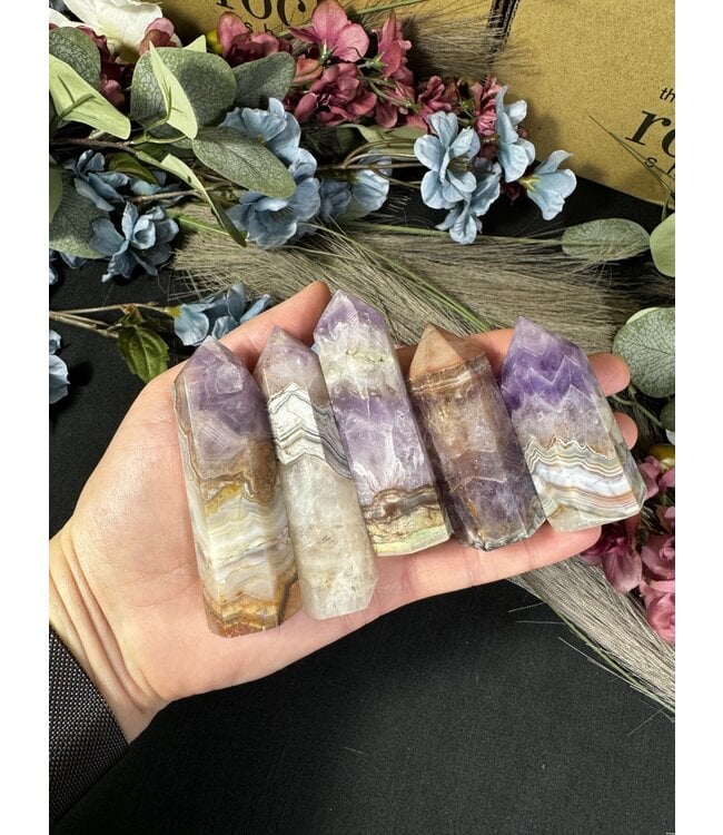 Amethyst Agate Point, Size Medium [50-74gr]