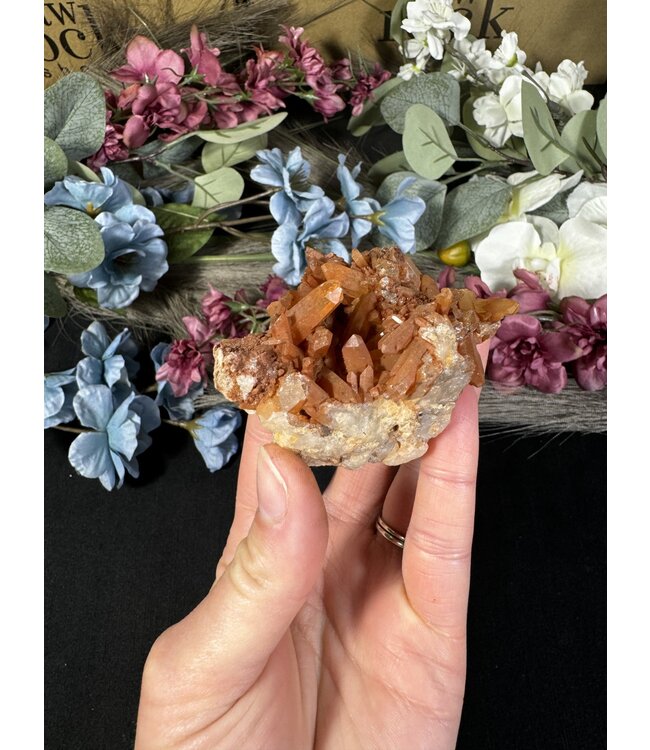 Red Tangerine Quartz Cluster #45, 108gr