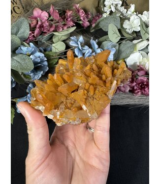 Red Tangerine Quartz Cluster #53, 222gr