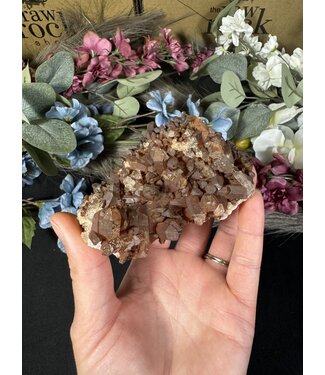 Red Tangerine Quartz Cluster #85, 210gr