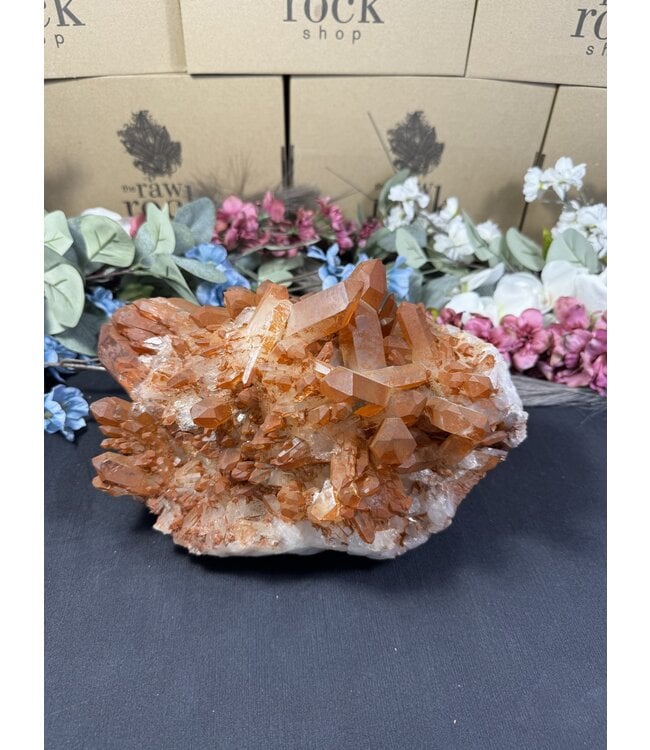 Red Tangerine Quartz Cluster #116, 6128gr