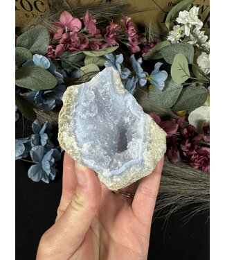 Blue Lace Agate Raw Geode #540, 210gr