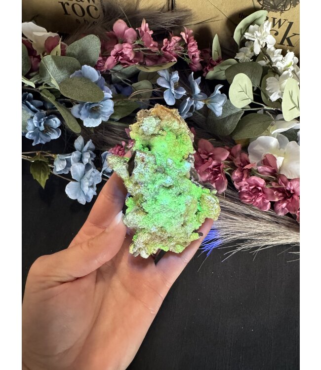 Hyalite Opal with Black Tourmaline/Smoky Quartz #12, 158gr