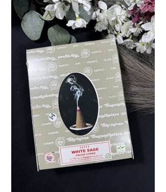 White Sage Satya Incense Cones - 12 boxes of 12 cone pack