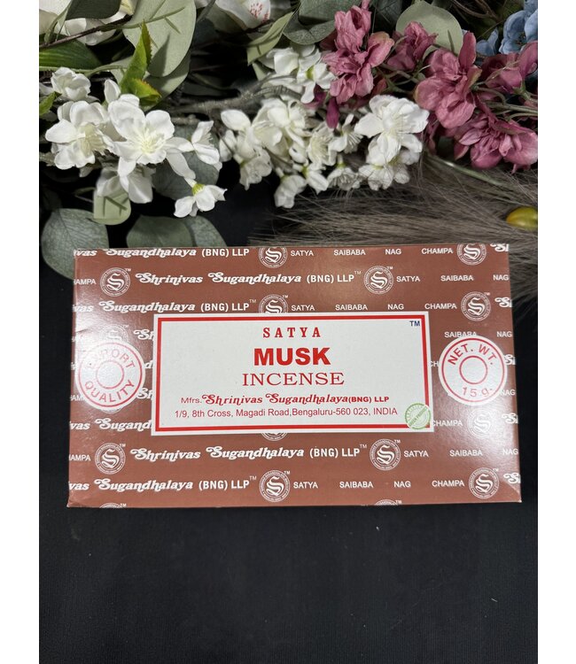 Musk Satya Incense Sticks - 12 boxes of 15gr pack