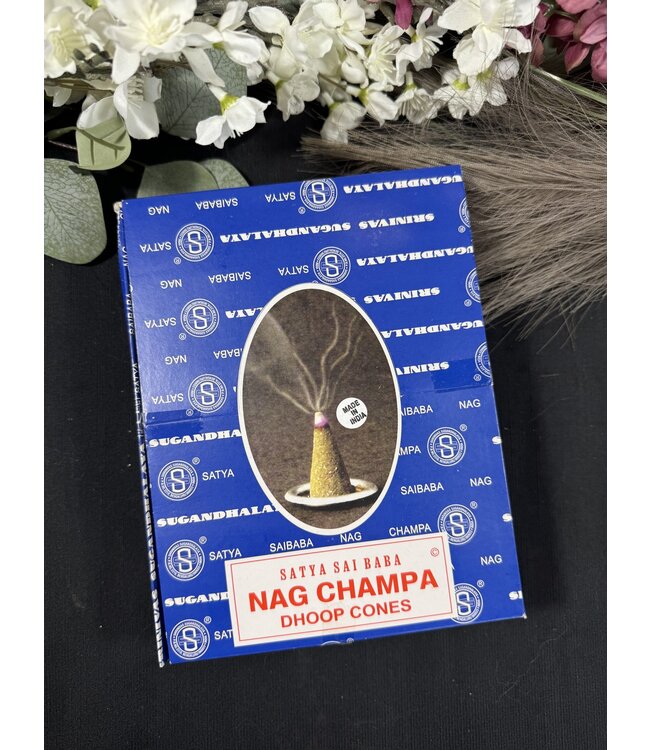 Nag Champa Satya Incense Cones - 12 boxes of 12 cone pack