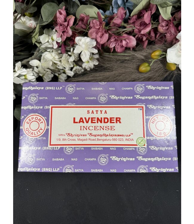 Lavender Satya Incense Sticks - 12 boxes of 15gr pack