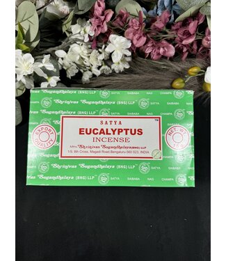 Eucalyptus Satya Incense Sticks - 12 boxes of 15gr pack