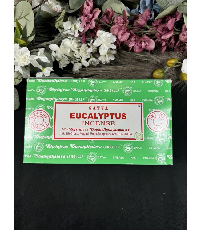 Eucalyptus Satya Incense Sticks - 12 boxes of 15gr pack