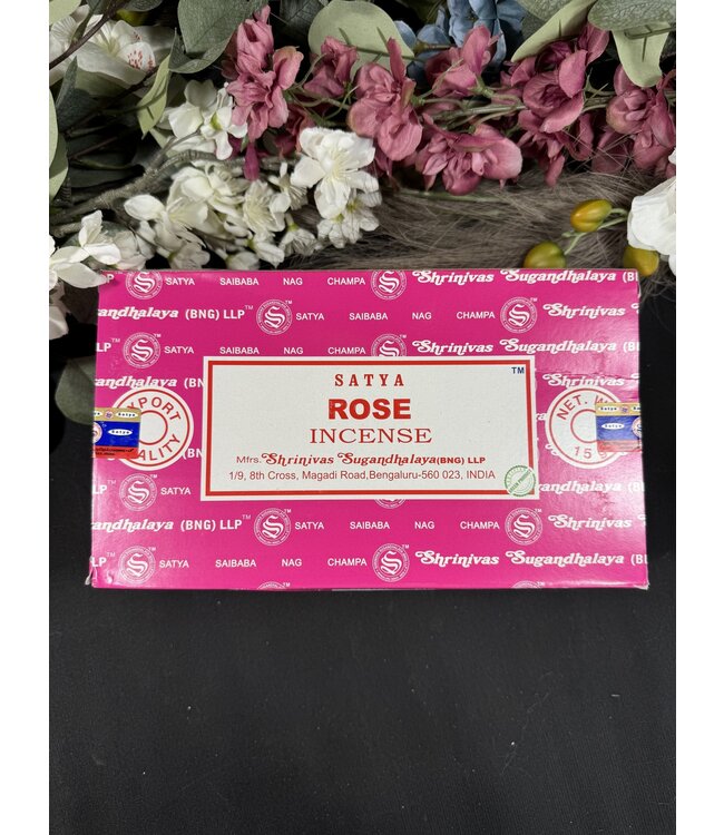 Rose Satya Incense Sticks - 12 boxes of 15gr pack