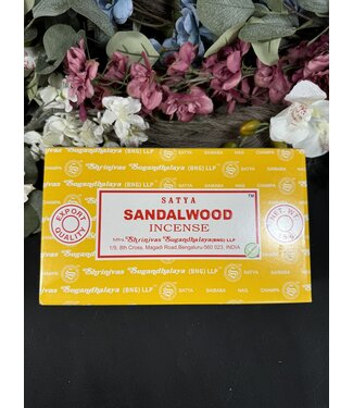 Sandalwood Satya Incense Sticks - 12 boxes of 15gr pack