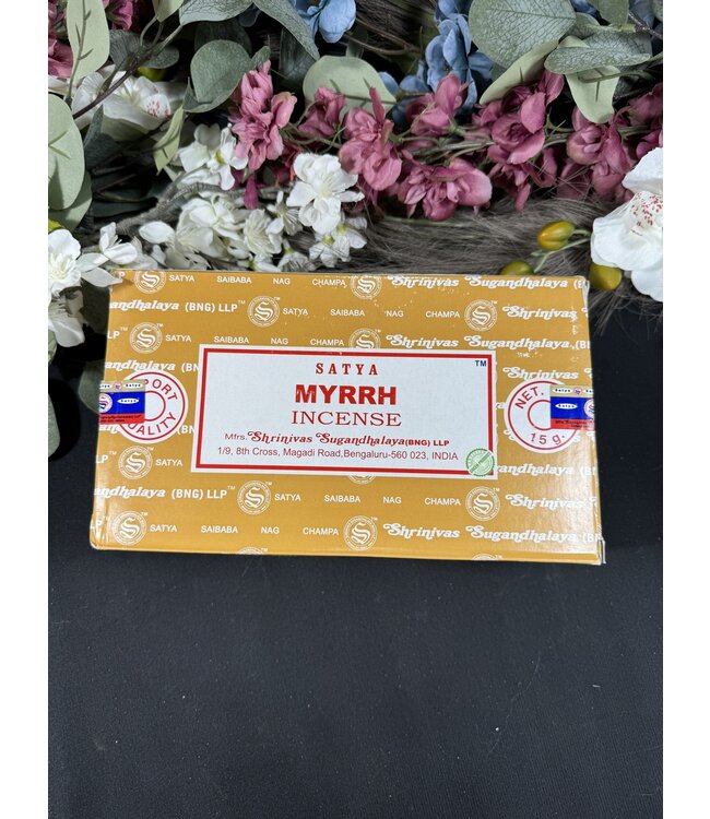 Myrrh Satya Incense Sticks - 12 boxes of 15gr pack