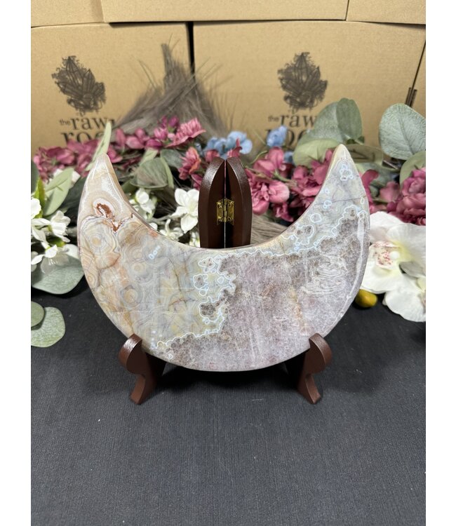 Amethyst Agate Moon #5, 666gr