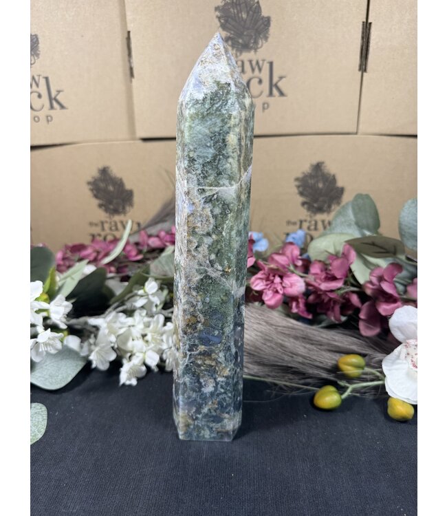 Moss Agate Tower #121, 942gr