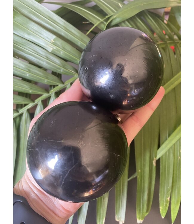 Black Tourmaline Sphere, 70-74mm