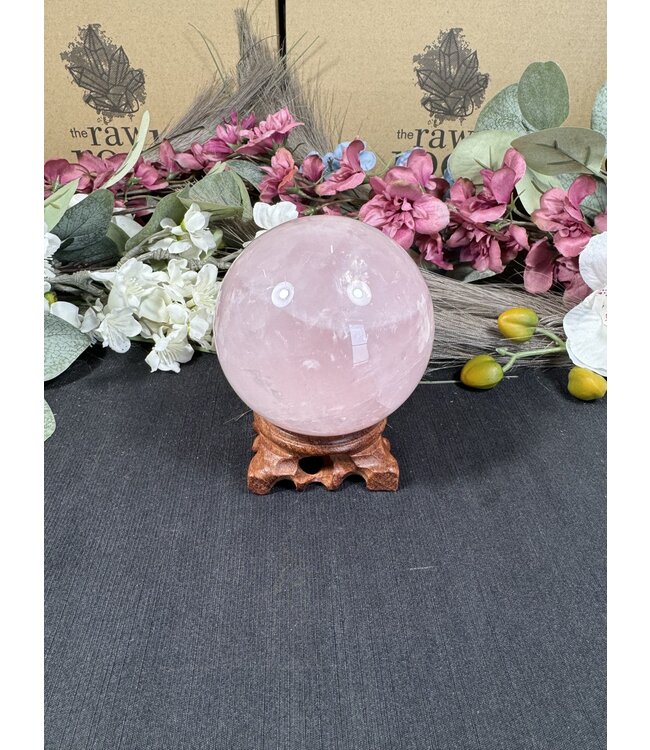 Rose Quartz Sphere, 80-84mm