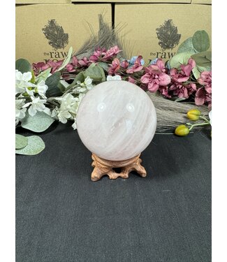 Rose Quartz Sphere, 85-89mm