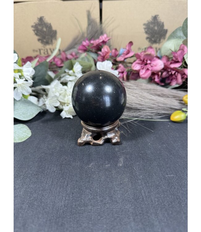 Black Tourmaline Sphere, 65-69mm