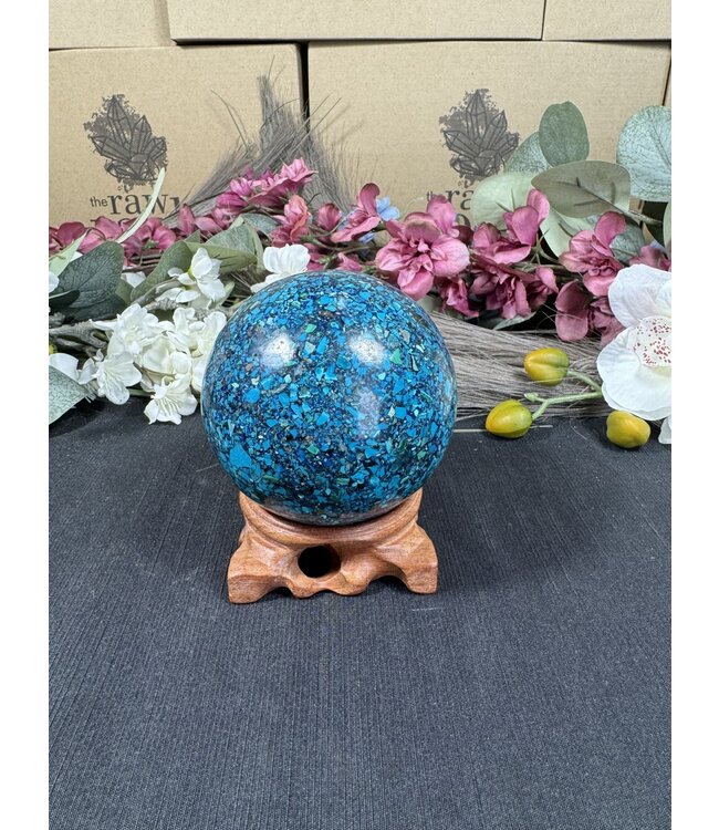 Chrysocolla Sphere #1, 80mm 678gr