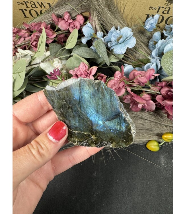 Labradorite Slab, half raw #2, 70gr